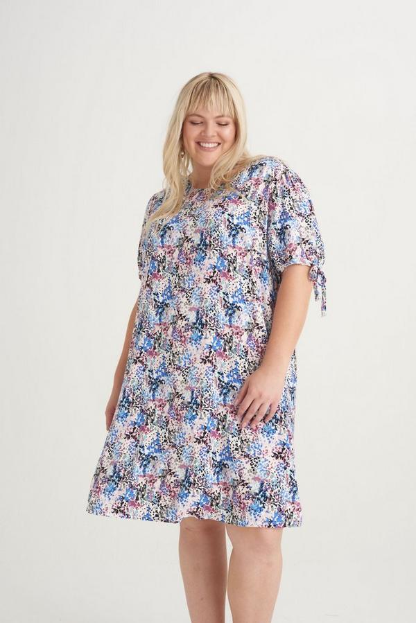 OPP ALINE DRESS MULTI ABSTRACT