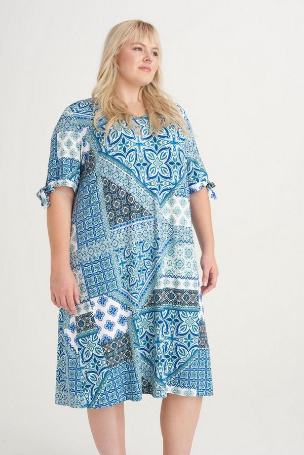 OPP MINT PATCHWORK ALINE DRESS