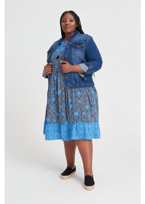 Denim 2024 peasant dress