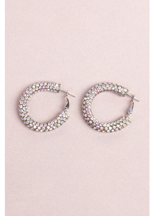 DIAMANTE HOOP EARRINGS 1 Multi MILADYS