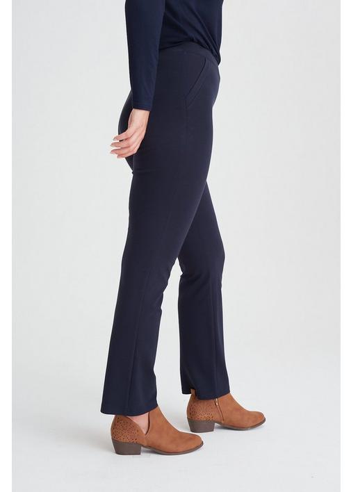 Navy Straight Leg Ponte Pant