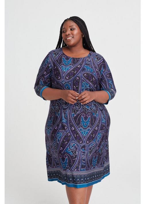 CHECK A-LINE DRESS - 3XL - Multi