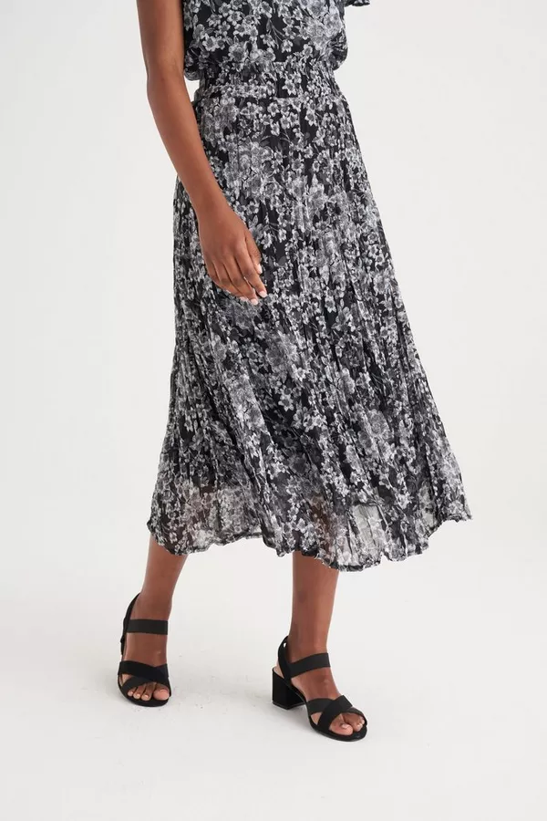 DITSY FLORAL TIERED SKIRT