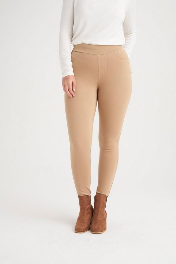 WONDERFIT PONTE LEGGINGS STONE