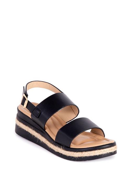 WONDERFIT HEELED SANDAL - 8 - Black