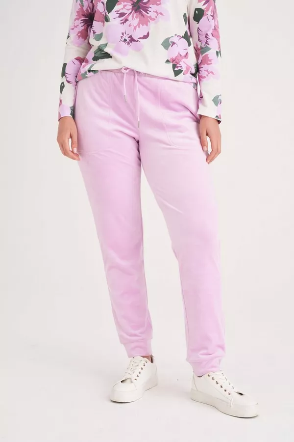 VELOUR TRACKPANTS LILAC
