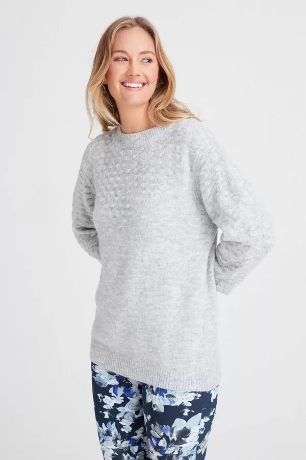 KNITTED PULLOVER GREY