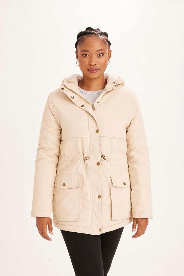TWILL PARKA JACKET STONE