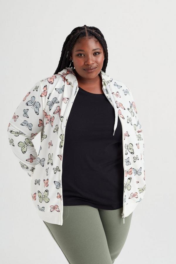 BUTTERFLY ZIP THROUGH JACKET