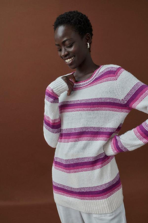 STRIPE KNITTED PULLOVER