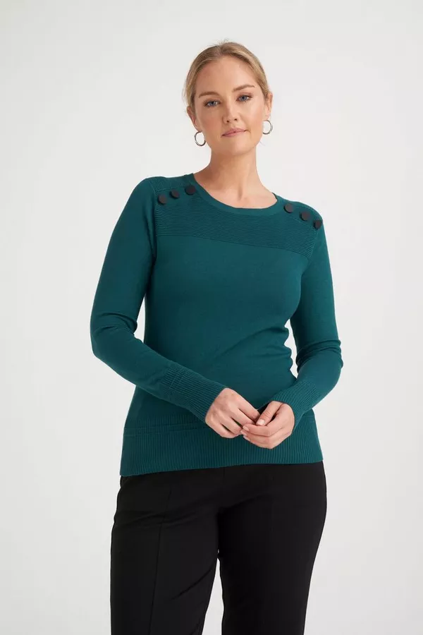 KNITTED PULLOVER FOREST GREEN