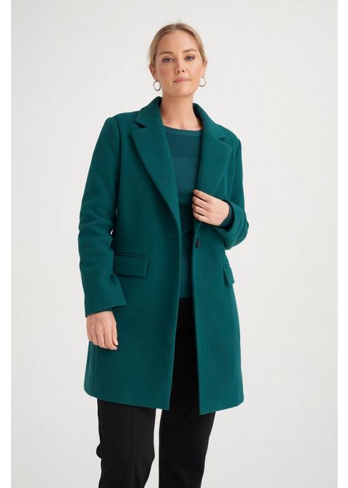 FOREST GREEN MELTON COAT 3XL Forest Green MILADYS