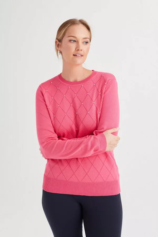 EMBELLISHED KNITTED PULLOVER