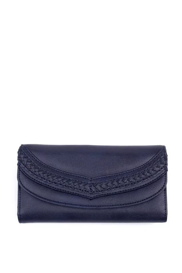 NAVY TRIFOLD PURSE