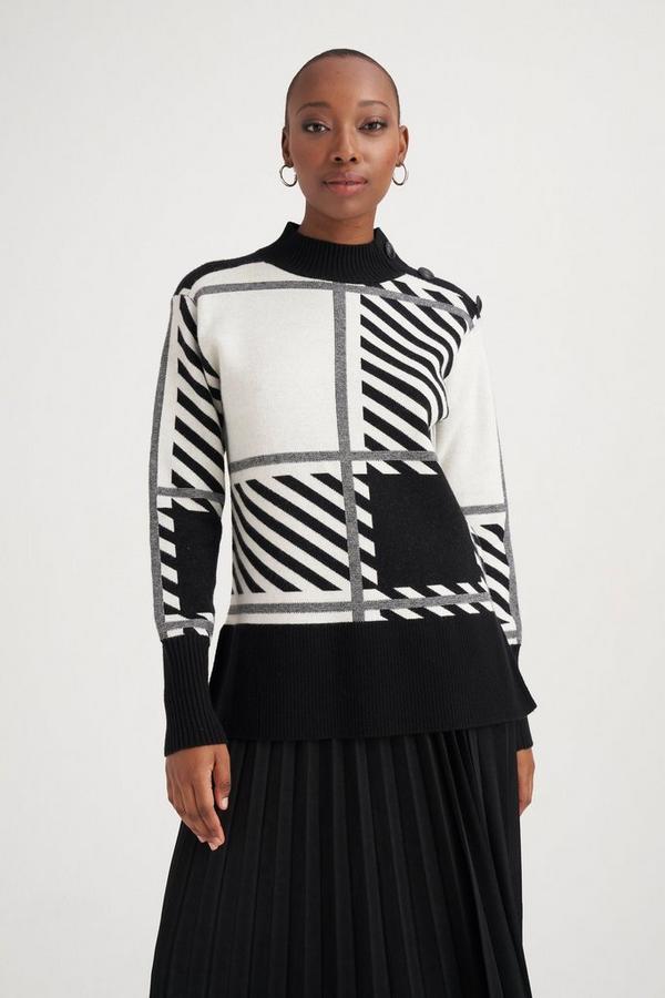 KNITTED STRIPE PULLOVER