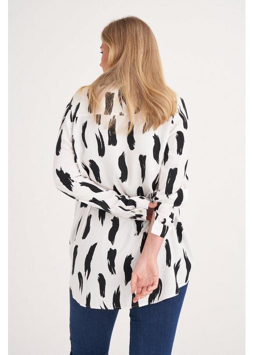 LONGER LENGTH PAINT PRINT SHIRT - 122 - Multi | MILADYS