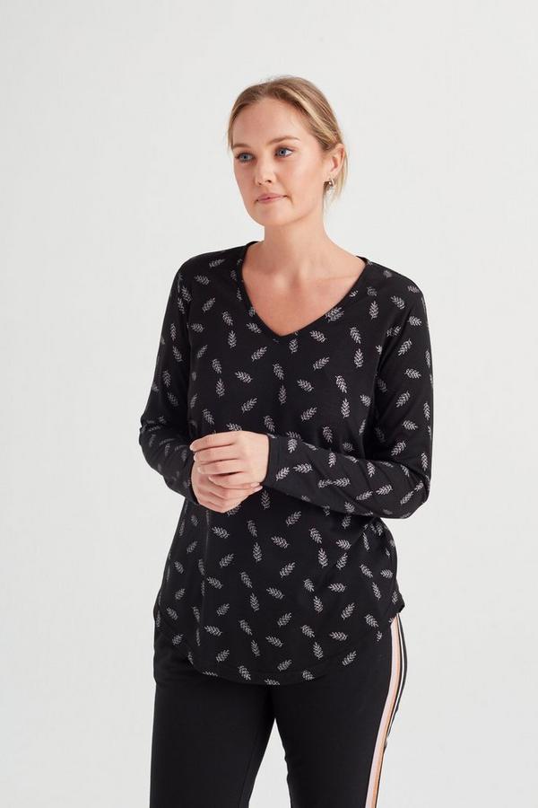 FOIL PRINT LONG SLEEVE T-SHIRT