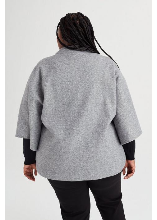 MELTON PONCHO GREY - 3XL - Grey Melange | MILADYS