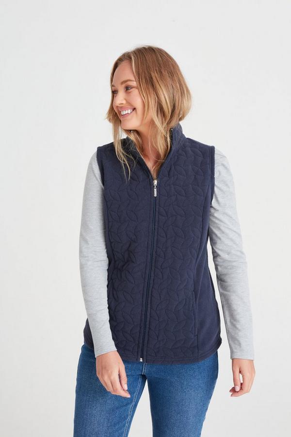 POLAR FLEECE QUILTED GILET NAVY