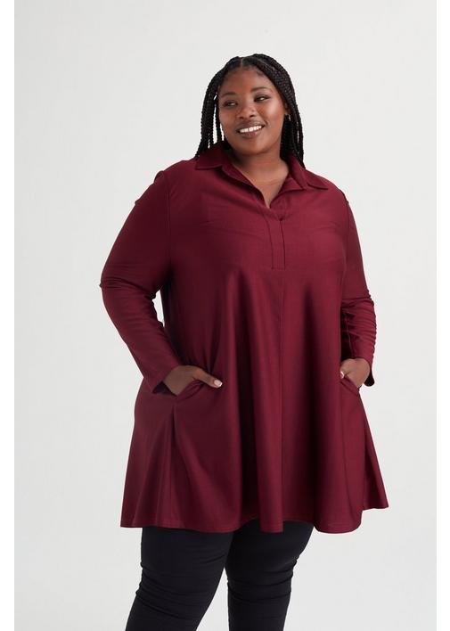 Maroon tunic outlet dress