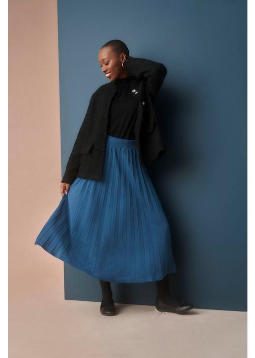 Pleated A-Line Skirt