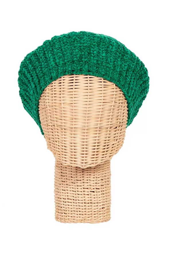 KNITTED EMERALD BERET