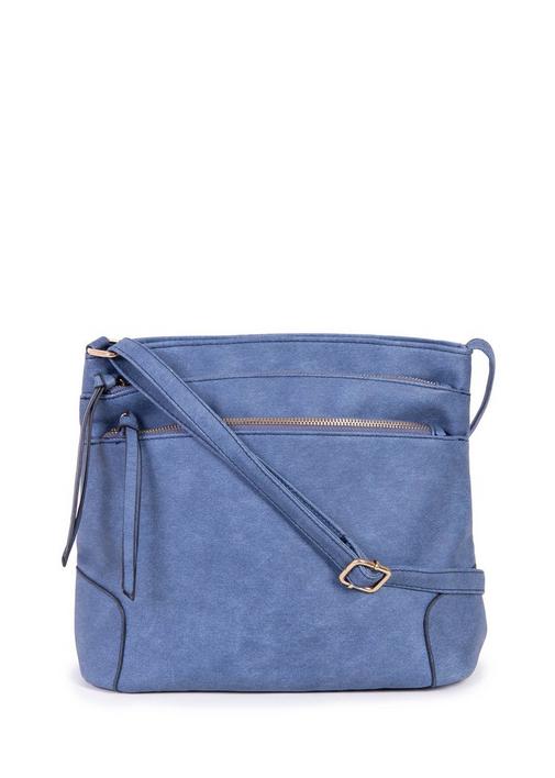 Blue leather crossbody online bag