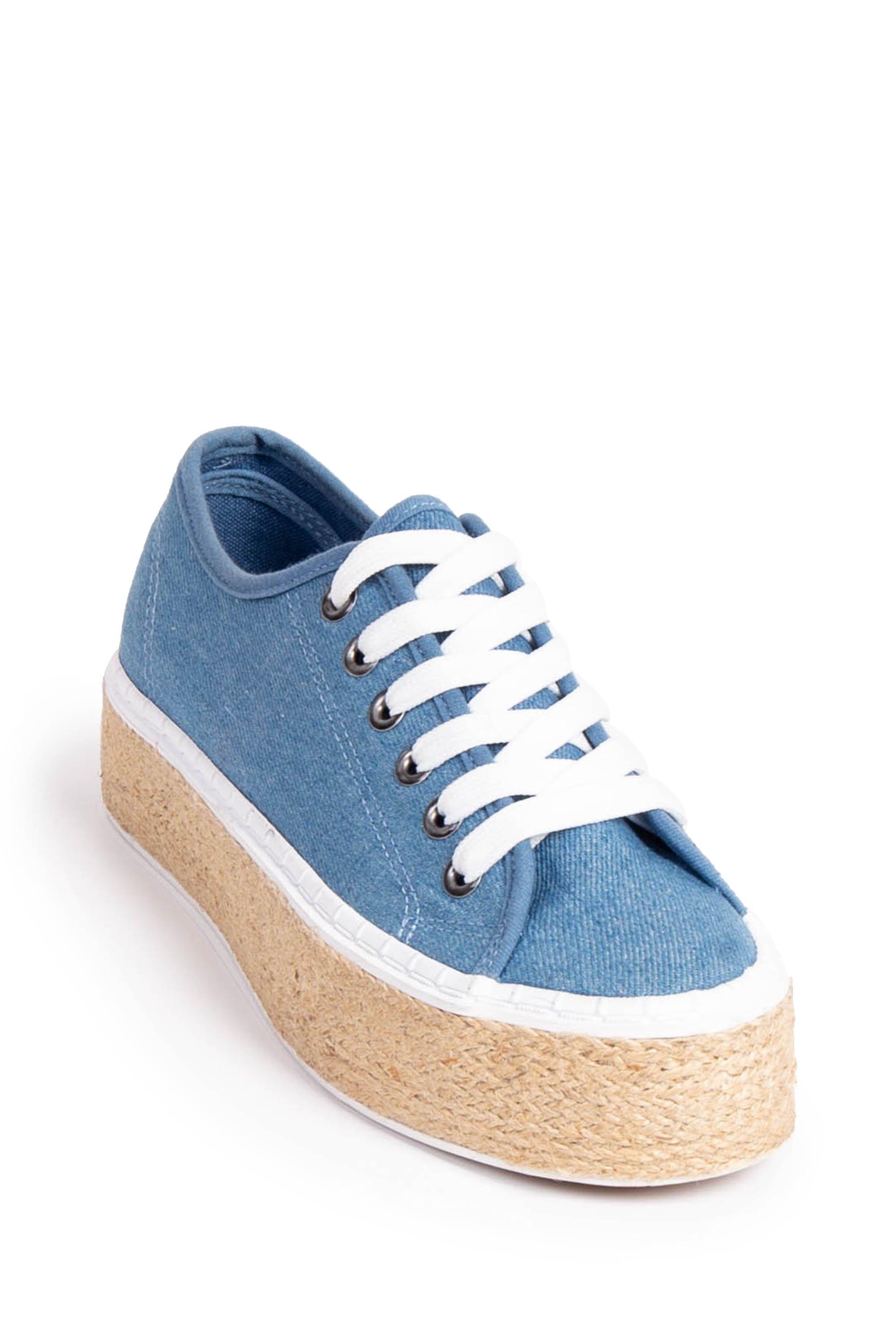LACE UP DENIM SNEAKERS
