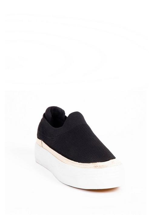 Platform black store slip on sneakers