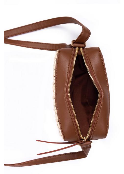 WEAVE CROSSBODY BAG 1 Chocolate MILADYS