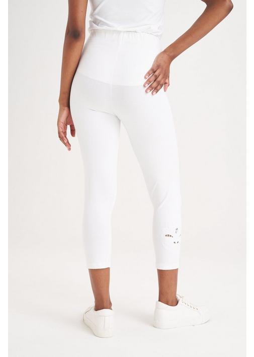 CROPPED LEGGINGS WHITE - 3XL - White