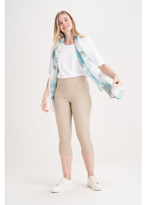 PULL ON JEGGING CROPS STONE 3XL Stone MILADYS