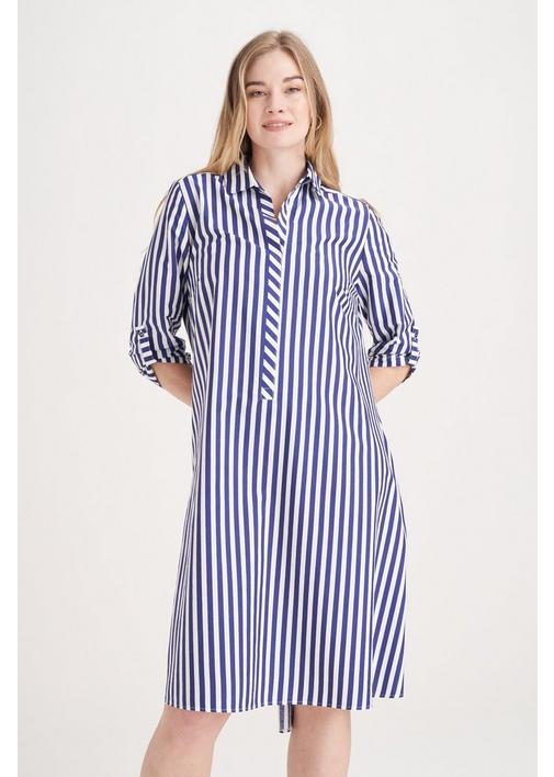 A-LINE SHIRT DRESS - 3XL - Baby Blue