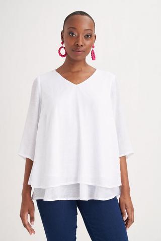 トップス marno Maya tops / White Maya Lace Top - White