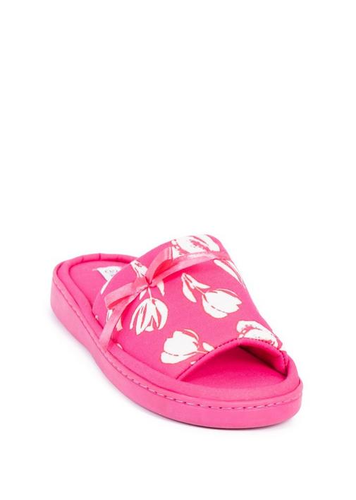 Pink open toe slippers deals