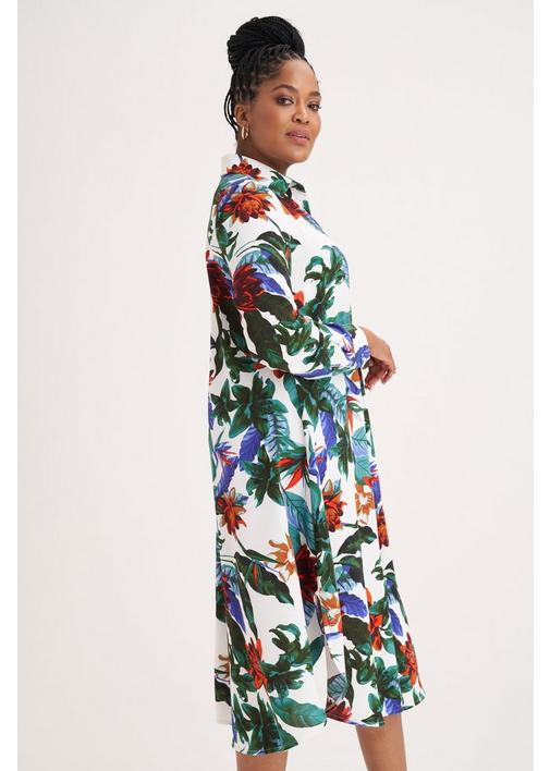 Tropical clearance shirt dress