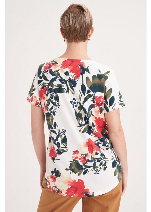 Floral print t clearance shirt