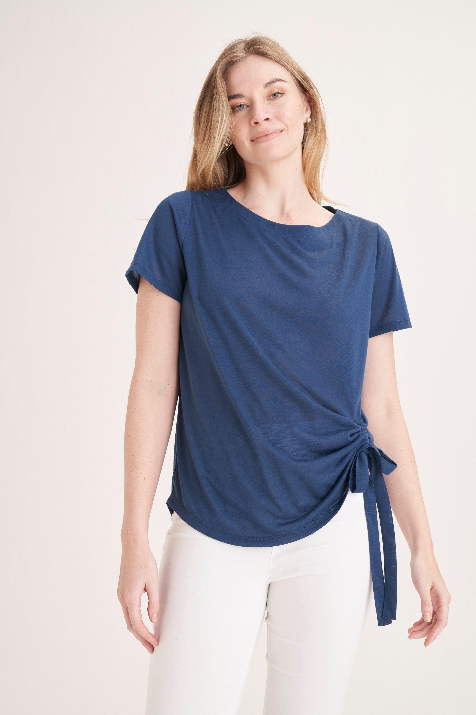SIDE DETAIL TEE NAVY