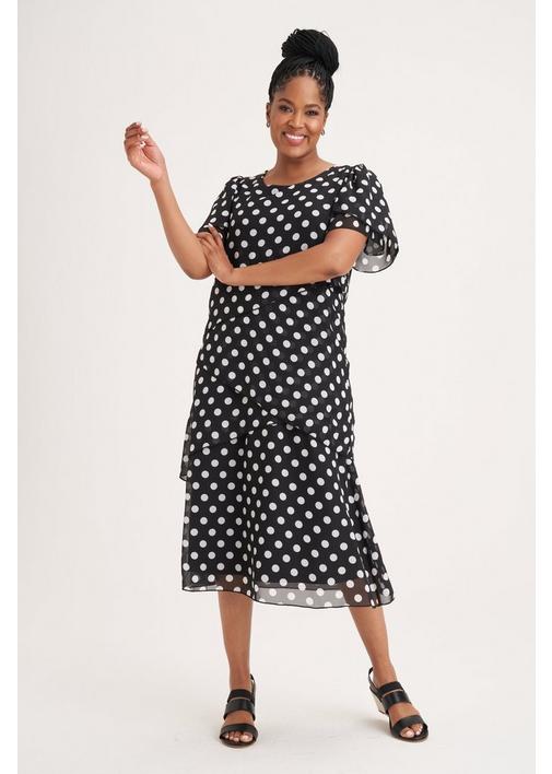 Polka dot 2024 layered dress