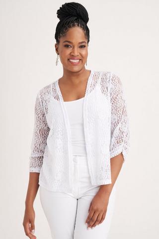 LACE COVER UP WHITE - 3XL - White