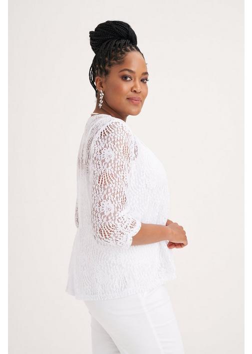 LACE COVER UP WHITE - 3XL - White