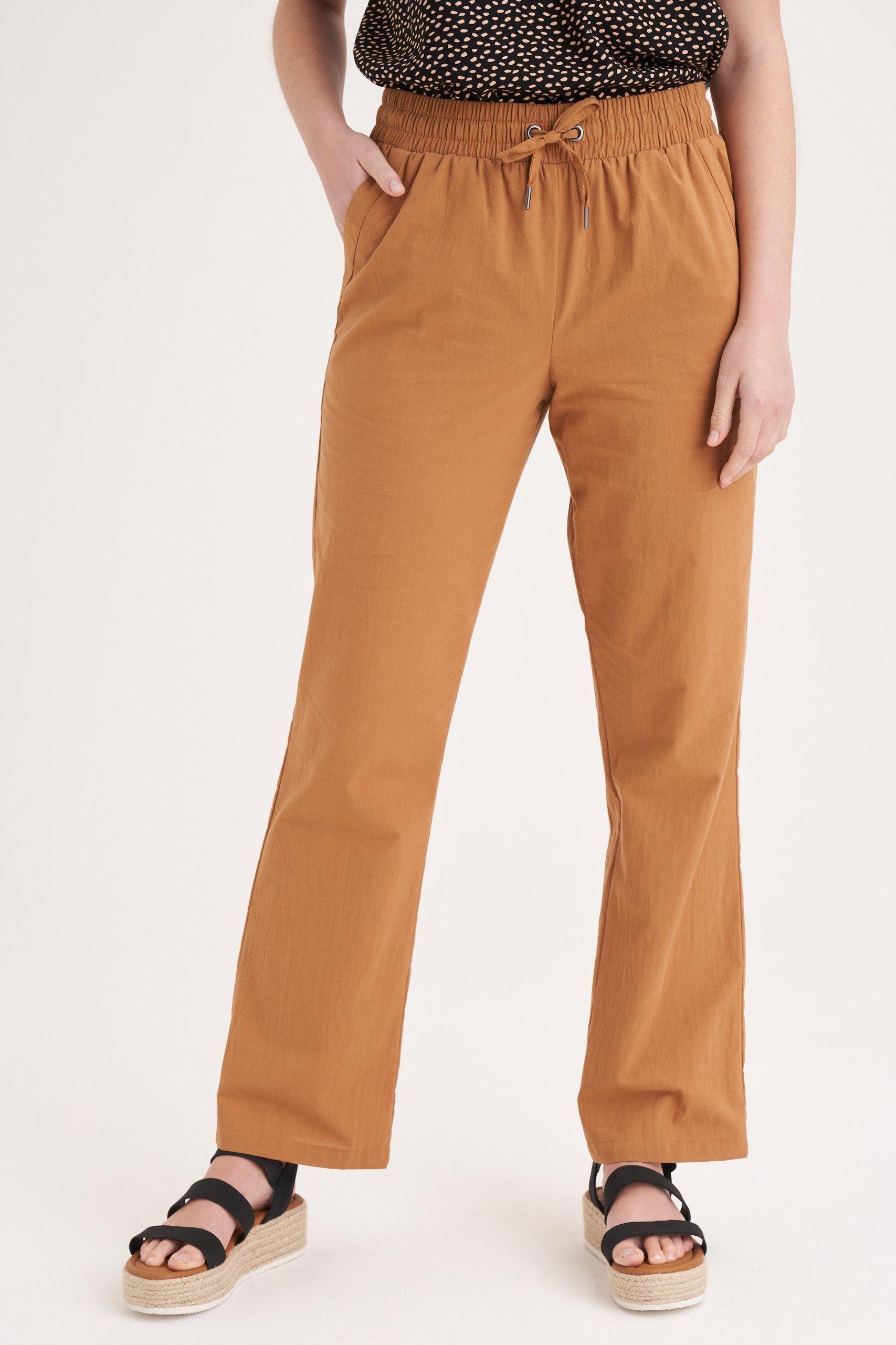 WASHER COTTON PANTS CAMEL