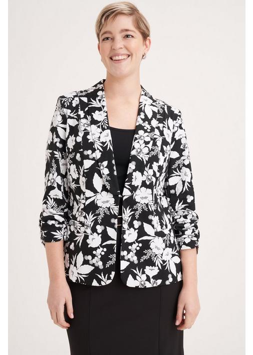 MONOCHROME FLORAL BLAZER 3XL Multi MILADYS