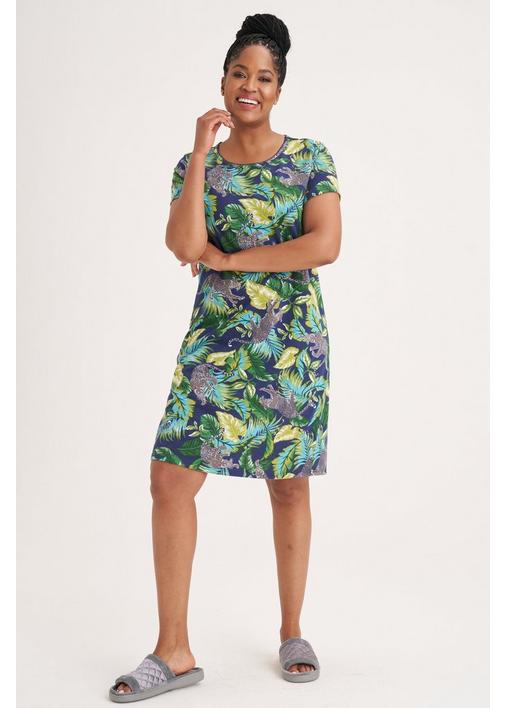 Tropical print shop shift dress