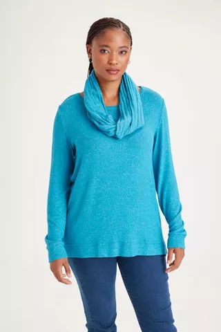 BOXY TOP WITH SNOOD