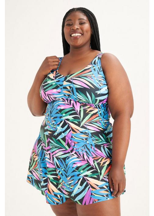 Floral plus hot sale size swimdress