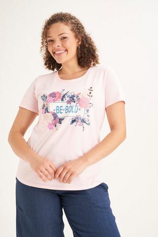 PRINTED TEE PINK