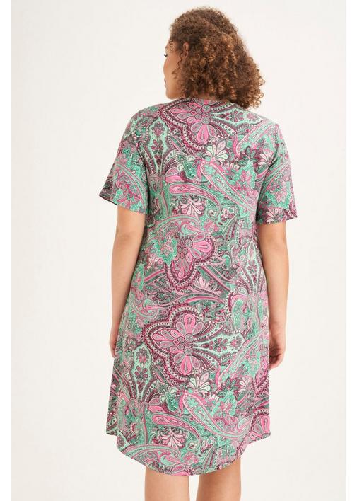 Paisley print shift sales dress