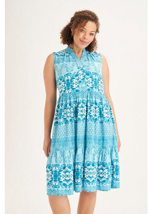 Blue peasant clearance dress