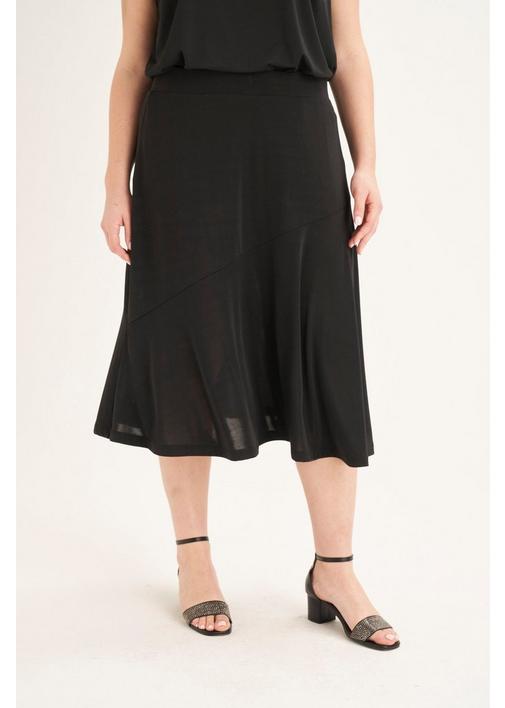 A-LINE SKIRT BLACK - 3XL - Black | MILADYS